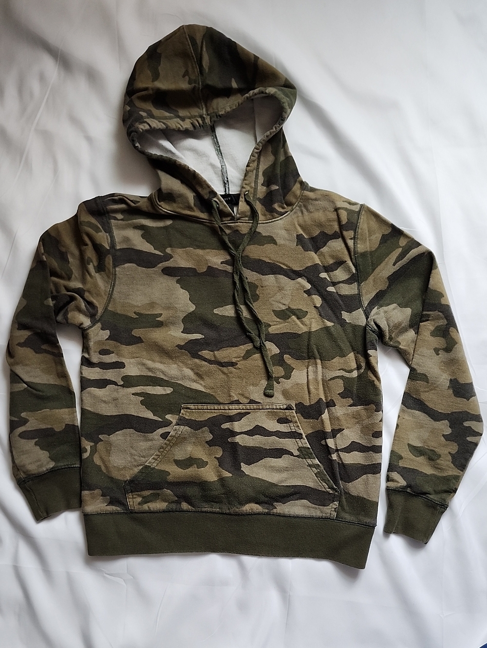 J. Crew Olive Camo Hooded Sweatshirt